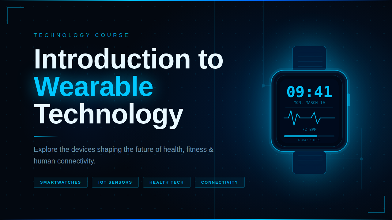 Course Image INTRODUCTION TO WEARABLE TECHNOLOGY